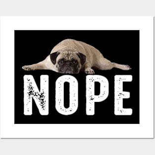 Curls Dog NOPE Pug Dreams, Stylish Statement Tee Collection Posters and Art